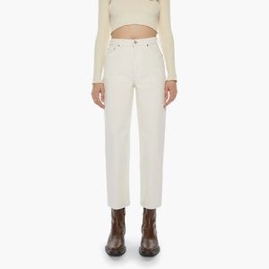 SNACKS! MOTHER Denim High Waisted Double Stack Ankle - Natural